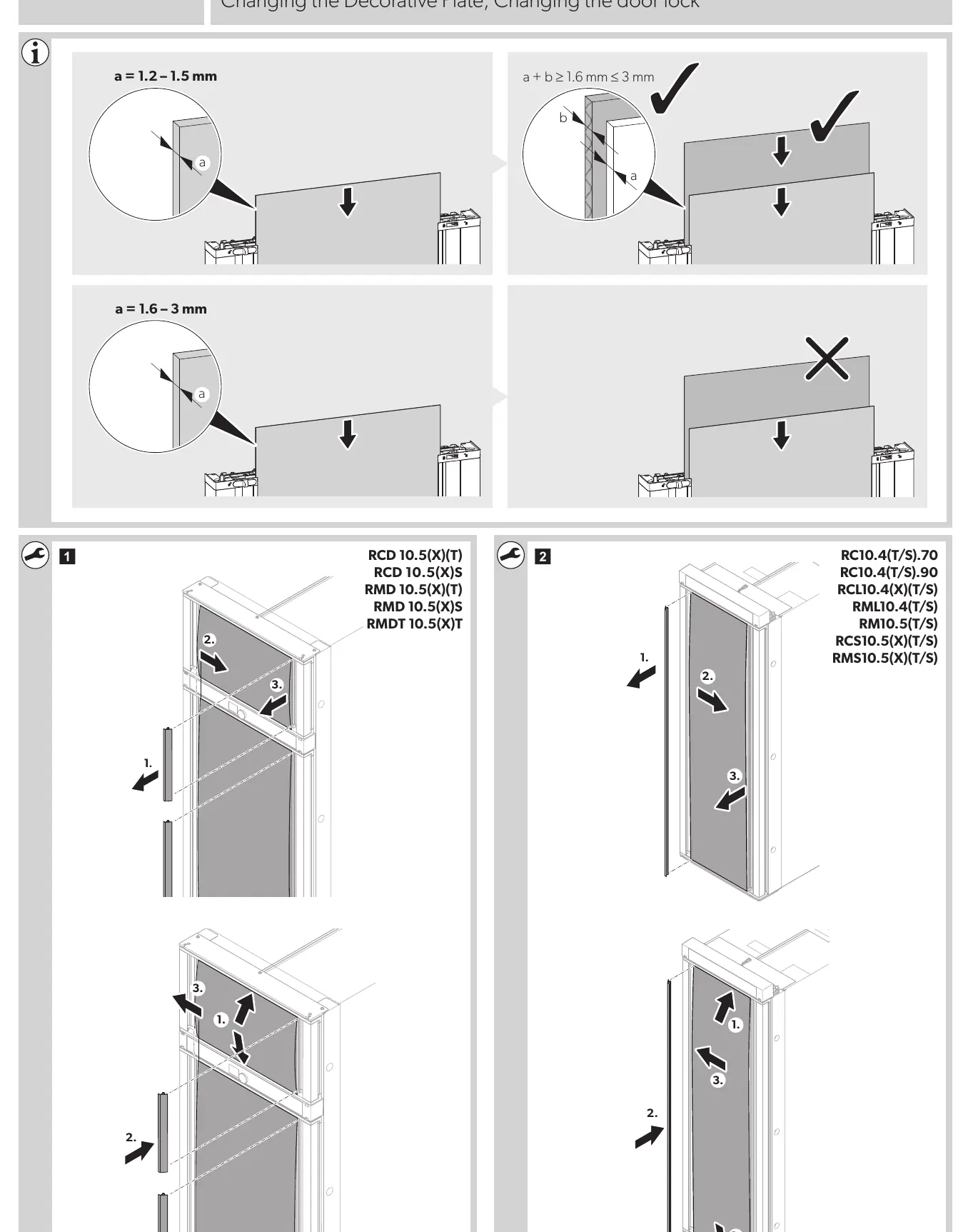 Decorative plate thickness requirements.