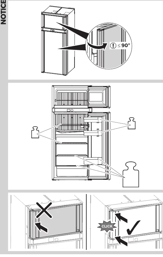 Door locking and winter position mechanism