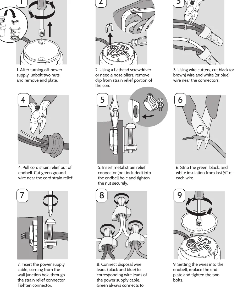 Permanent wire installation steps