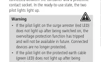 LED status warnings