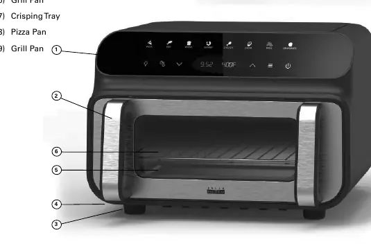 BELLA PRO 10.5QT Air Grill components
