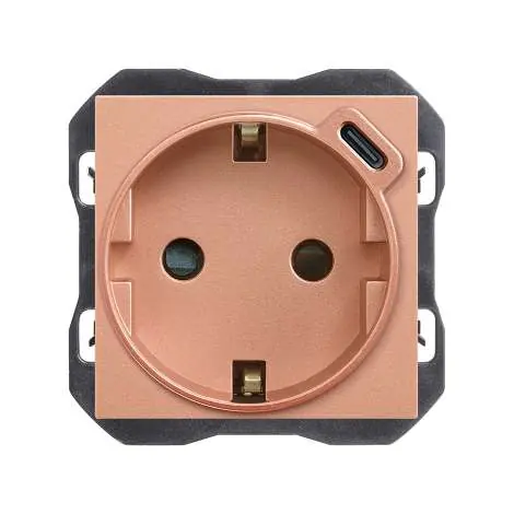 Simon 270 Schuko socket with USB-C charger