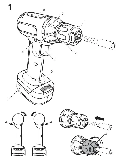 Overview of the TRIXIG screwdriver/drill components