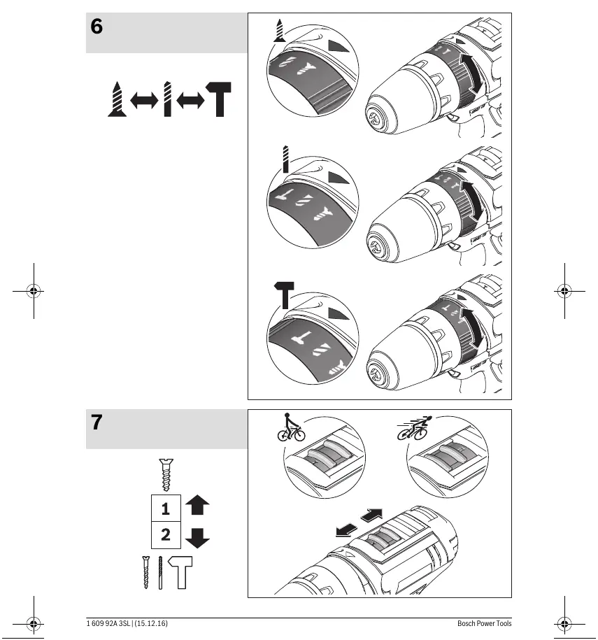 Setting operating mode and gear selection