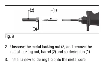 Replacing the soldering tip