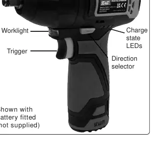 Sealey CP108VCIWBO Impact Wrench components