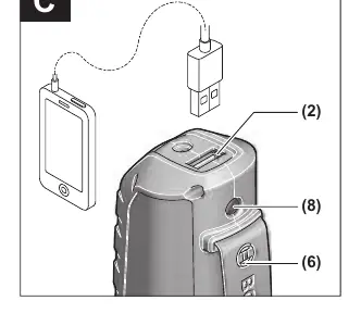 Charging a USB device (C)