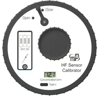 Top view of the HF Calibrator showing controls and display