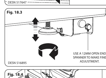 Levelling and wheel adjustment