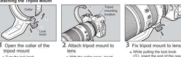 Attaching the tripod mount