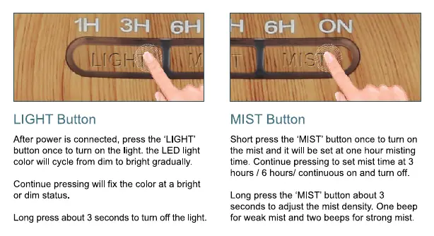 Manual button controls