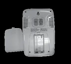 Battery compartment and button layout on the back of the display unit
