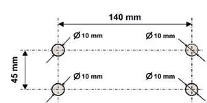 Drilling pattern for expansion anchors