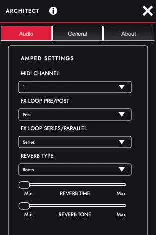 Audio Settings Panel