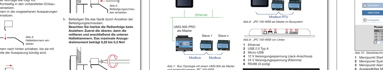 Bus topology connection diagram