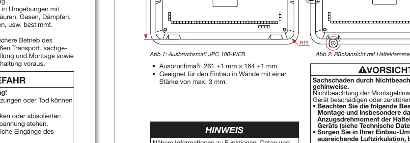 Mounting instructions and cutout dimensions