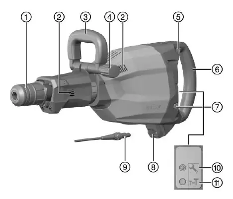 Hilti TE 1000-AVR components overview