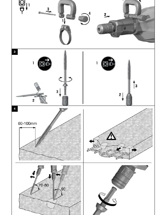 Tool setup and operation steps