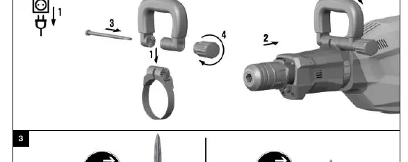 Side handle assembly steps
