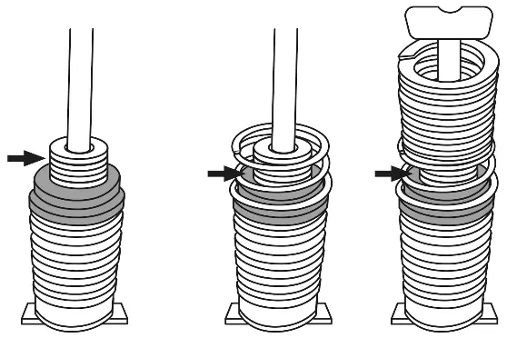 Using washers to reduce preloading
