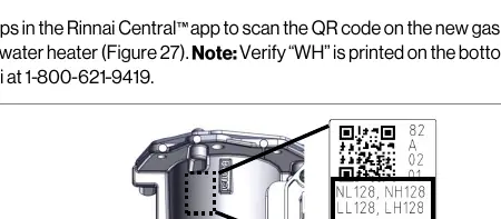 Gas valve label location