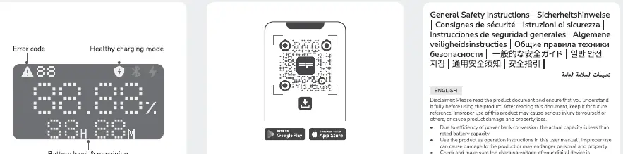 Display indicators and charging status