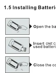 Battery installation steps