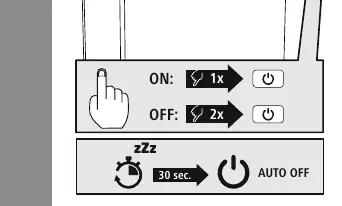 Power button operation (ON/OFF)