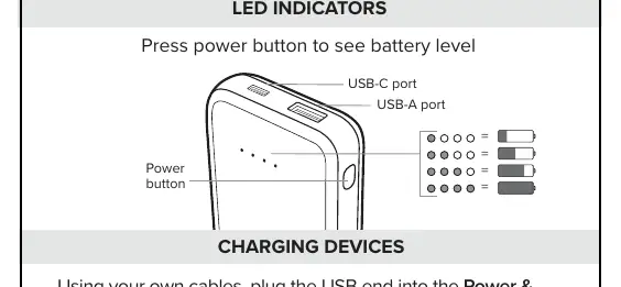 LED battery level indicators