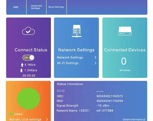 Web UI dashboard interface