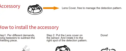 Accessory installation (Lens Cover)