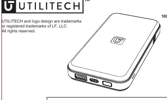 Utilitech 10000mAh Portable Battery diagram