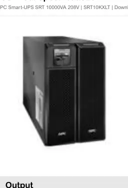 APC Smart-UPS SRT 10000VA 208V unit
