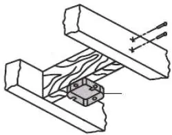 Wooden ceiling mounting bracket installation