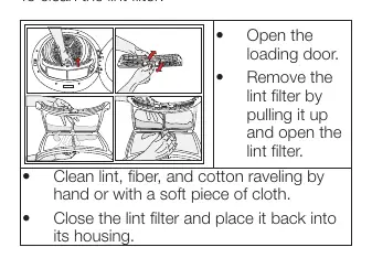 Cleaning the lint filter