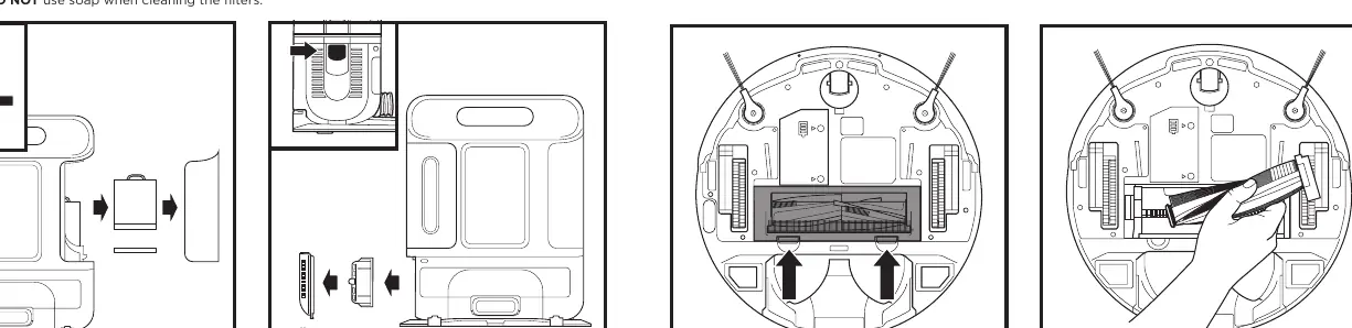 Cleaning base filters