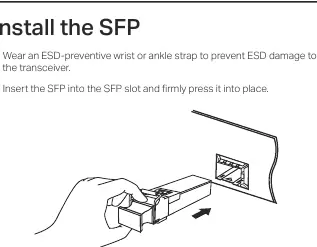 Steps to install the SFP module