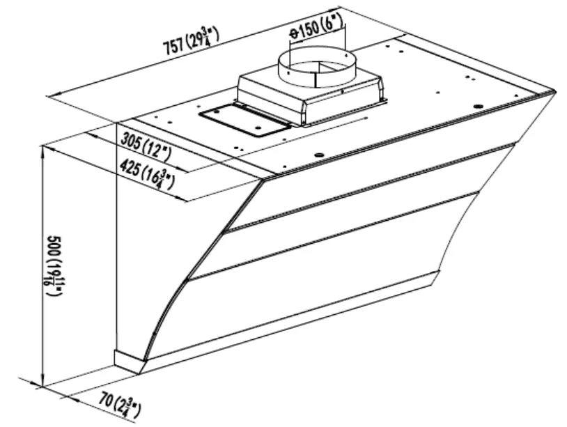 Product dimensions