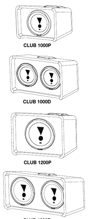 JBL Club Subwoofer Enclosure models