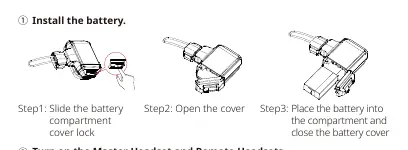 Battery installation steps
