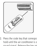 Pointing the remote at the air conditioner for fast search