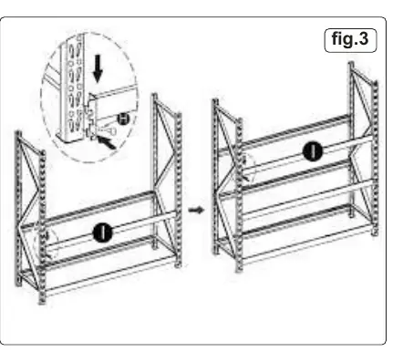 Cross beam installation and completed assembly (Fig 2 & 3)