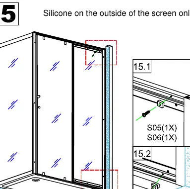 Step 15: Applying silicone sealant
