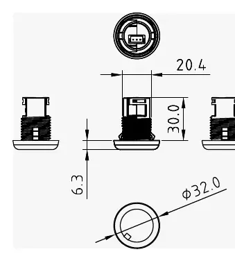 Dimensions of the controller