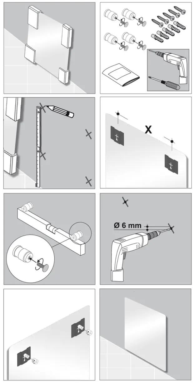 Wall mounting installation steps
