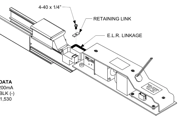 E.L.R. linkage and retaining link installation