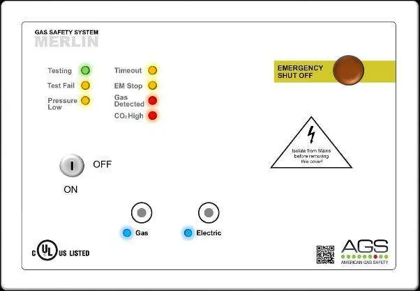 Merlin 1000S+ front panel controls and indicators