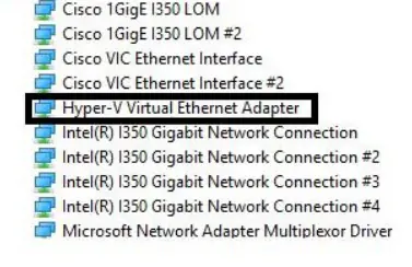 Adapters Under Network Adapters