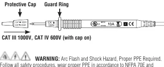 Test lead safety features