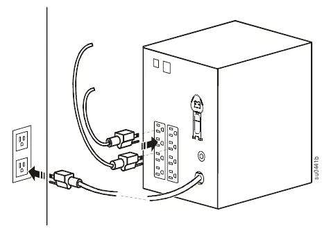 Connecting equipment to the UPS